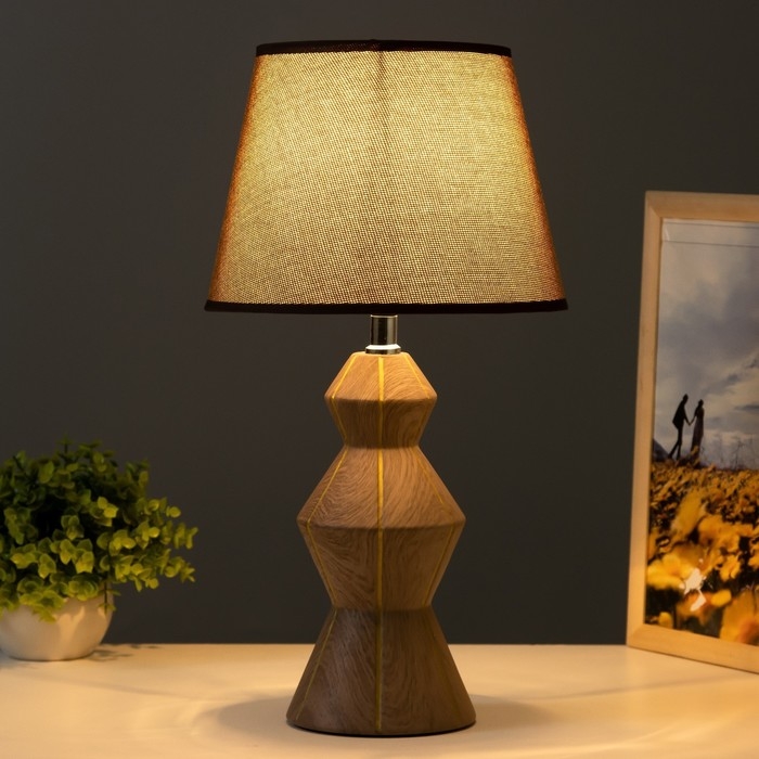 Настольная лампа "Арабель" E14 40Вт коричневый 23х23х42 см RISALUX