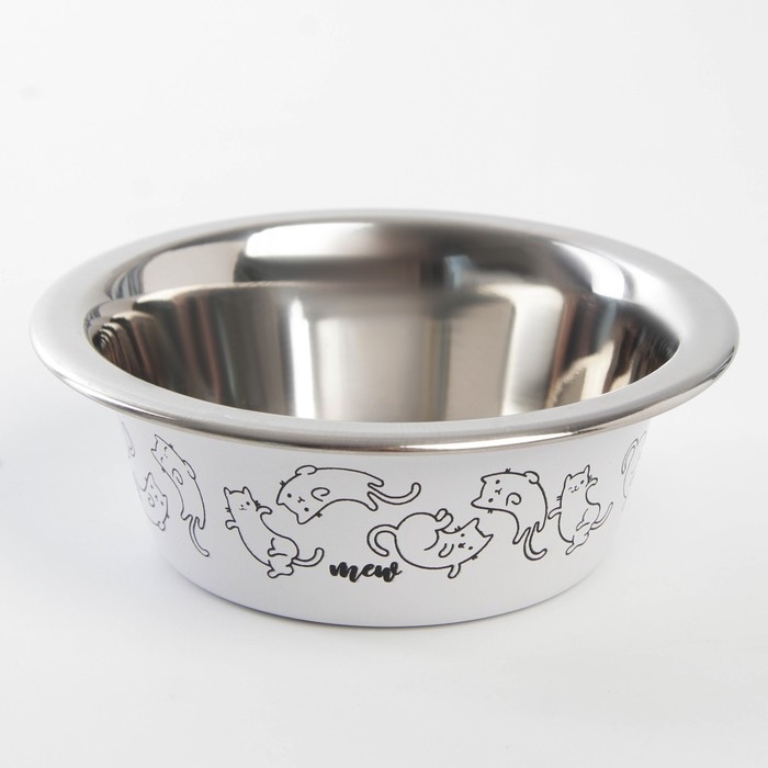 Миска для кошек и собак из нержавеющей стали Sweet home, 240 мл, 11 х 4 см Миска для кошек и собак из нержавеющей стали Sweet home, 240 мл, 11 х 4 см