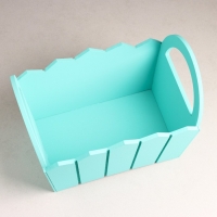 Кашпо деревянное 25&times;16&times;17 см "Мария", ручки боковые, МДФ, Тиффани