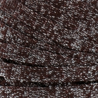 Трикотажная пряжа "Риббон" с люрексом 85м/170&plusmn;5 гр (Кофе, люрекс: Серебро)