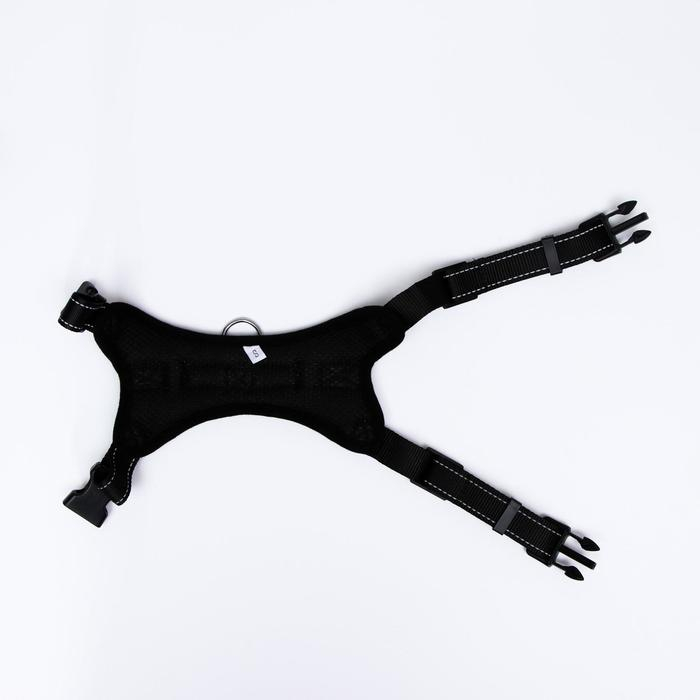 Шлейка К7 мягкая светоотражающая, размер S, ОГ 44-55 см, вес 5-9 кг, голубая хаки