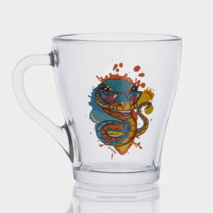 Кружка стеклянная для чая &laquo;Символ года 2025&raquo;, 250 мл