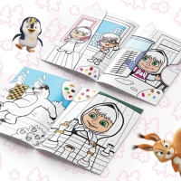 Раскраска по номерам, 16 стр., А4, &laquo;Маша и Медведь&raquo;