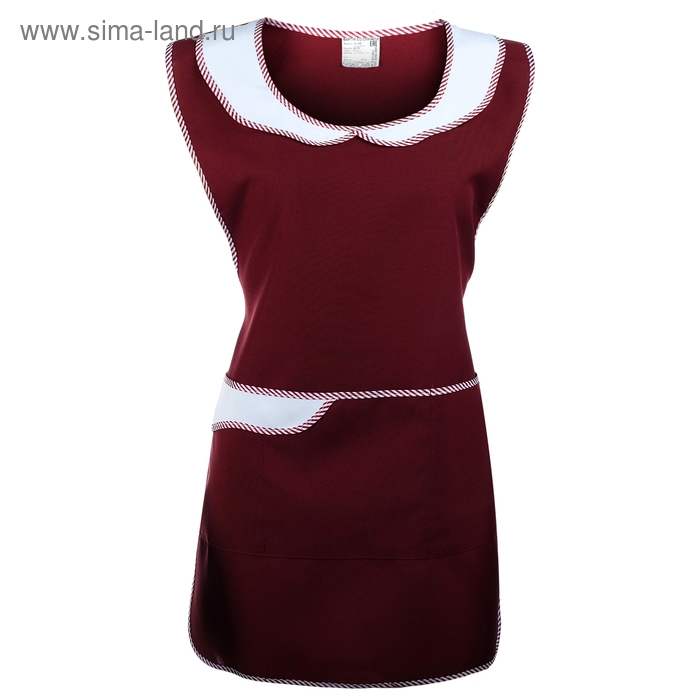 Фартук № 30, р. 42-48, цвет бордовый Фартук № 30, р. 42-48, цвет бордовый