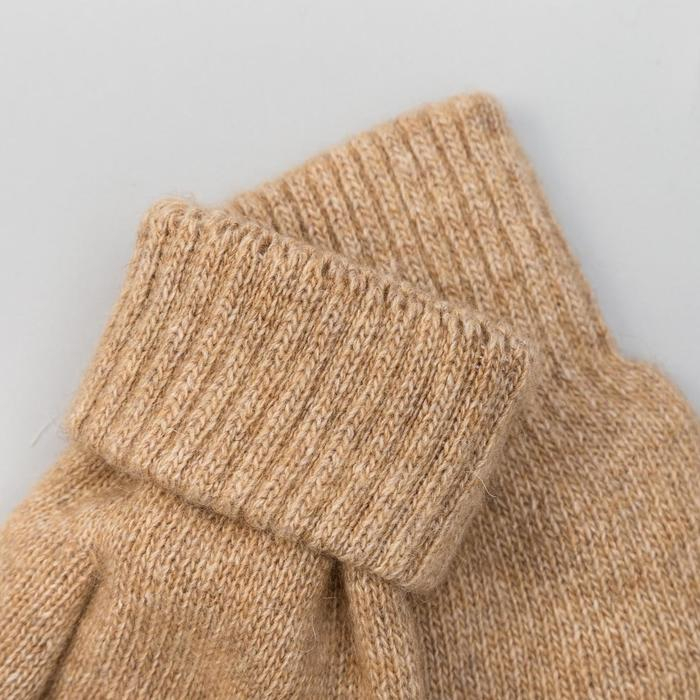 Варежки женские из монгольской шерсти, цвет бежевый, размер 17-19 (6,5-7,5) Варежки женские из монгольской шерсти, цвет бежевый, размер 17-19 (6,5-7,5)