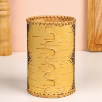 Туес "Филин", 10х10х17см, береста