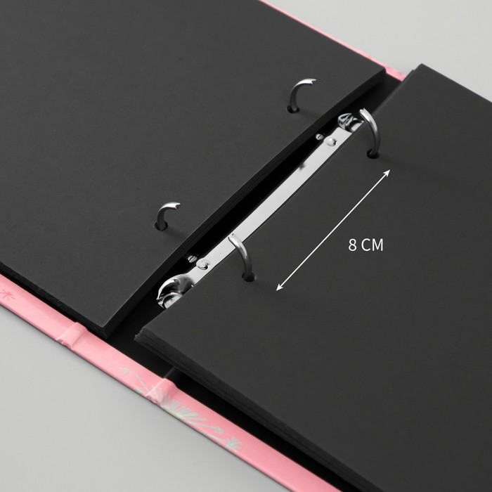 Фотоальбом 25 листов (уголки+кольца) "Одуванчики на розовом" 27х19 см