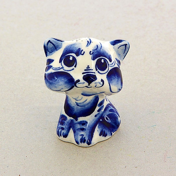 Сувенир &laquo;Кот Гав&raquo;, 6 см, гжель