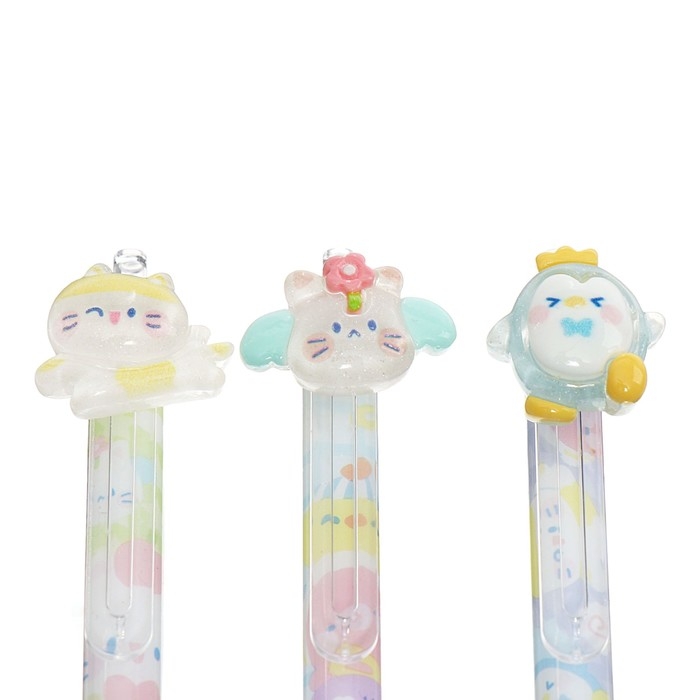 Ручка гелевая автомат "Зверушки", стираемые чернила, чернила синие, МИКС