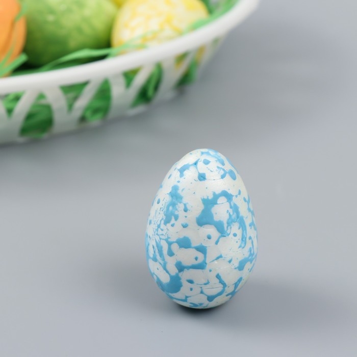 Декор пасхальный Декор пасхальный "Яйца с кружевом в гнездышке" набор 9 шт 3,5х12х18 см