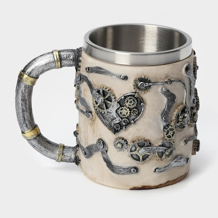 Кружка &laquo;Череп&raquo;, 400 мл, цвет бежевый