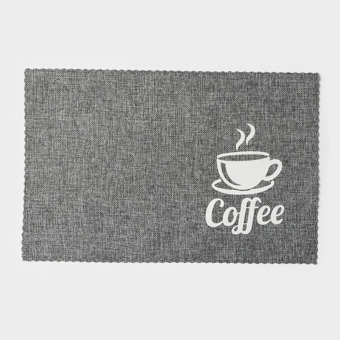 Салфетки сервировочные на стол Доляна Coffee, 4 шт, 44&times;29 см, цвет серый