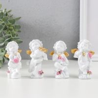 Сувенир полистоун "Белоснежный ангел с золотыми крыльями" МИКС 8х4,7х3 см Сувенир полистоун "Белоснежный ангел с золотыми крыльями" МИКС 8х4,7х3 см