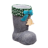 Конфетница &laquo;Сапожок&raquo;, с ёлкой, цвет серый