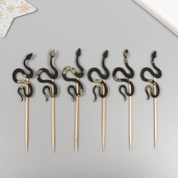 Новогодний топпер для творчества "Чёрная- Блестящая змея" 12.5 см (Новогодний набор 6 шт) Новогодний топпер для творчества "Чёрная- Блестящая змея" 12.5 см (Новогодний набор 6 шт)