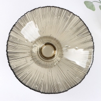 Ваза стеклянная для фруктов «Фейерверк», 1,4 л, 25×10 см, цвет серый Ваза стеклянная для фруктов «Фейерверк», 1,4 л, 25×10 см, цвет серый