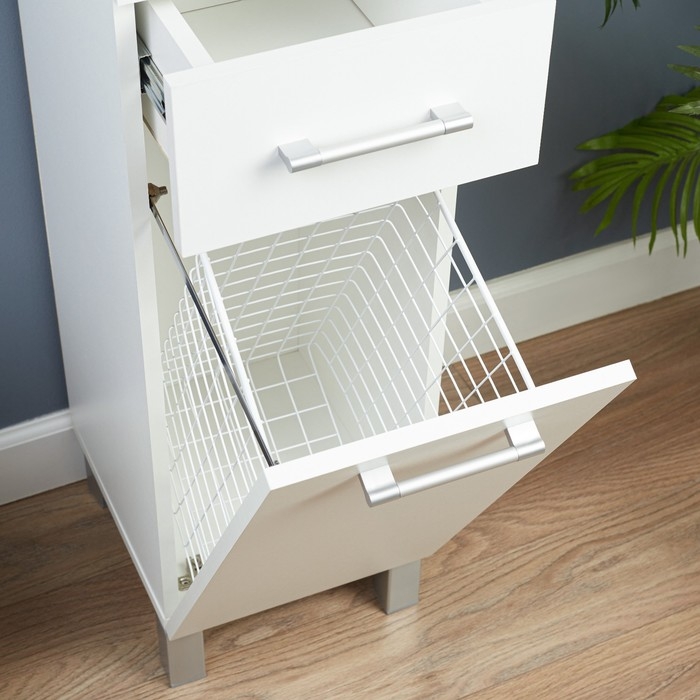 Комод для ванной комнаты с корзиной для белья, 34 х 30 х 85 см