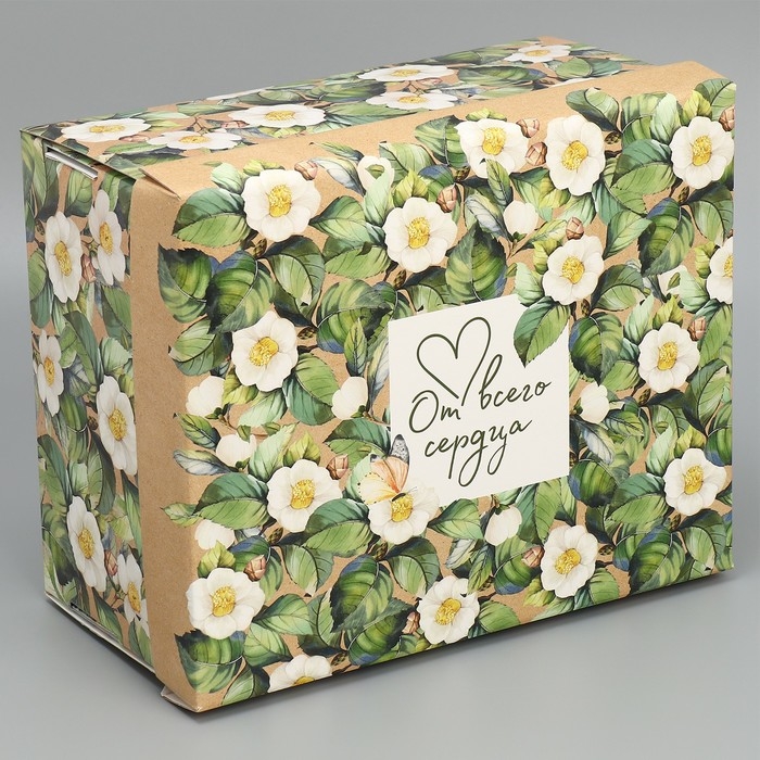 Коробка подарочная складная, упаковка, &laquo;От всего сердца&raquo;, 31 х 25.5 х 16 см