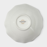 Салатник фарфоровый фигурный Magistro La Perle, 300 мл, d=13 см, цвет белый