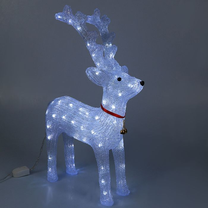 Светодиодная фигура &laquo;Олень величавый&raquo; 40 &times; 60 &times; 20 см, акрил, 72 LED, 220 В, свечение белое