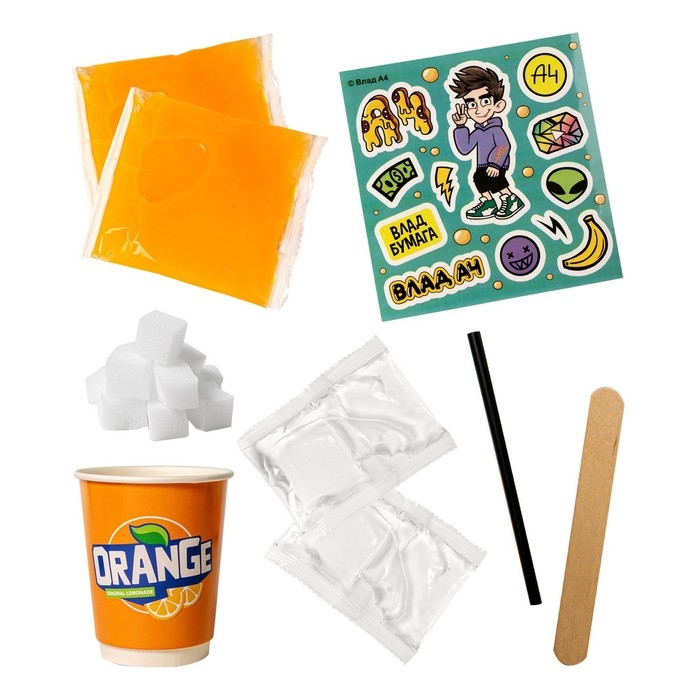 Игрушка для детей модели &laquo;Slime Лаборатория Пранк Влад А4&raquo; &laquo;Газировка апельсиновая&raquo;