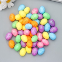 Декор пасхальный "Яйцо - блеск" набор 50 шт разноцветные 2,5х1,8х1,8 см Декор пасхальный "Яйцо - блеск" набор 50 шт разноцветные 2,5х1,8х1,8 см