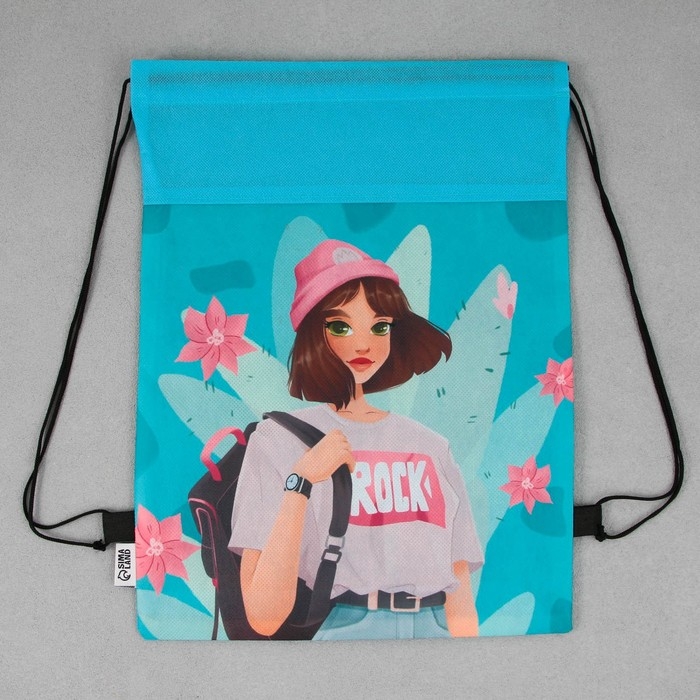 Мешок для обуви &laquo;Стильная девчонка&raquo; нетканное полотно, размер 30 х 40 см