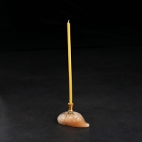 Подсвечник № 2 "Церковный", листок, селенит Подсвечник № 2 "Церковный", листок, селенит