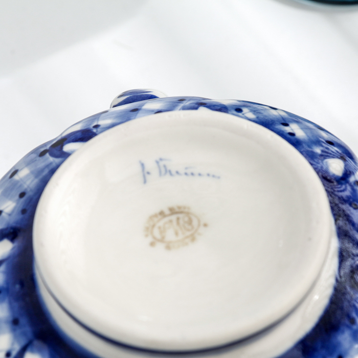 Кувшин Кувшин "Утро", гжель, фарфор, 18х16 см