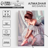Алмазная мозаика с полным заполнением на холсте «Балерина», 40 х 50 см Алмазная мозаика с полным заполнением на холсте «Балерина», 40 х 50 см