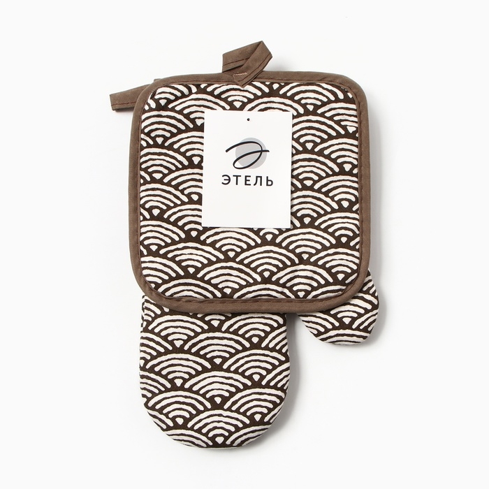 Кух.набор 2 пр. Этель Узор прих.17*17см, варежка-прихв. 26*16см,100%п/э Кух.набор 2 пр. Этель Узор прих.17*17см, варежка-прихв. 26*16см,100%п/э