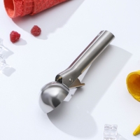 Ложка для мороженого Доляна &laquo;Элит&raquo;, с выталкивателем, 18 см, цвет серебристый