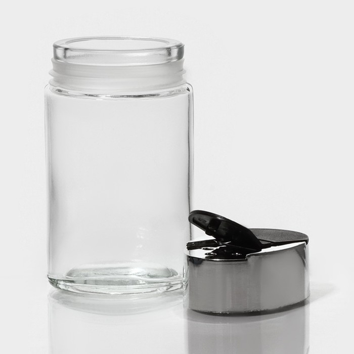 Солонка стеклянная Доляна &laquo;Классик&raquo;, 140 мл, 4&times;5&times;10,5 см