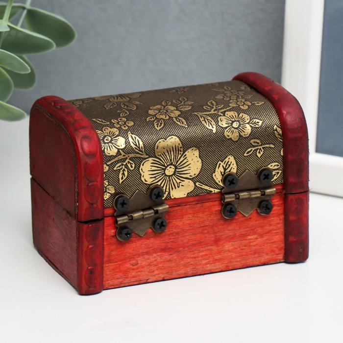 Шкатулка сундучок дерево Шкатулка сундучок дерево "Незабудки" 6х5,8х8,4 см