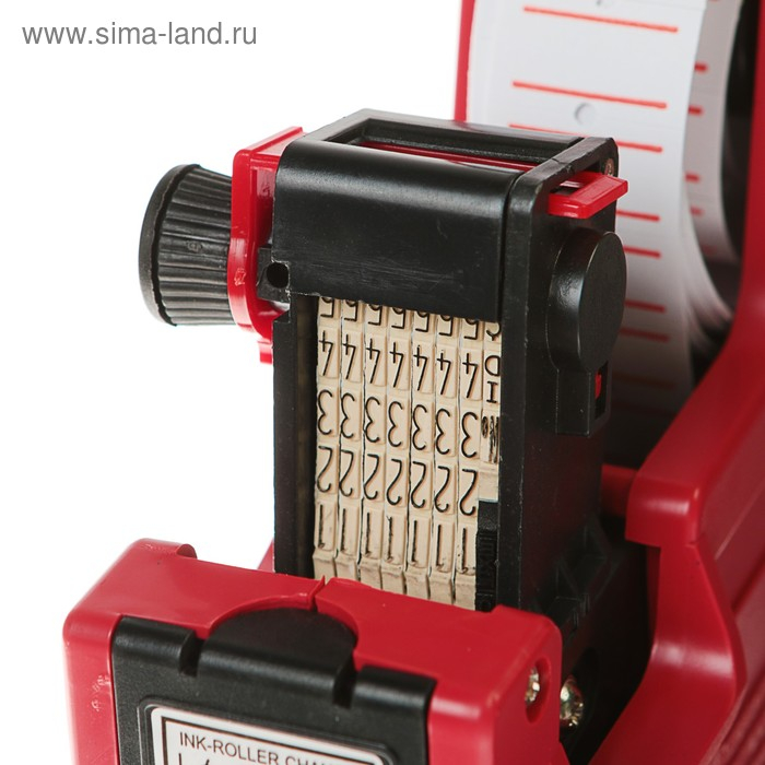 Этикет-пистолет однострочный (цифры, знаки), 8 символов, 21 х 12 мм, для прямоугольных этикеток, deVENTE, красный Этикет-пистолет однострочный (цифры, знаки), 8 символов, 21 х 12 мм, для прямоугольных этикеток, deVENTE, красный