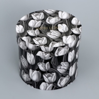 Набор шляпных коробок для цветов 4 в 1, упаковка подарочная, &laquo;Чёрно-белый&raquo;, 14 х 13 см - 20 х 17.5 см