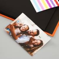 Фотоальбом 25 листов (уголки+кольца) "Звезда" тиснение 19х27х3 см