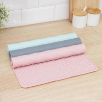 Коврик для сушки посуды, 35&times;45 см, силикон, цвет МИКС