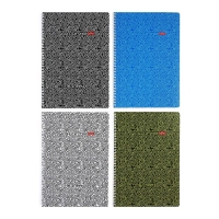 Тетрадь A4, 96 листов в линейку на гребне "Лабиринт", обложка мелованный картон, глянцевая ламинация, тиснение, блок 65 г/м2, 4В МИКС Тетрадь A4, 96 листов в линейку на гребне "Лабиринт", обложка мелованный картон, глянцевая ламинация, тиснение, блок 65 г/м2, 4В МИКС