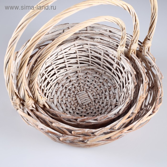 Набор корзин, 3 шт, 36х36х13х36 см