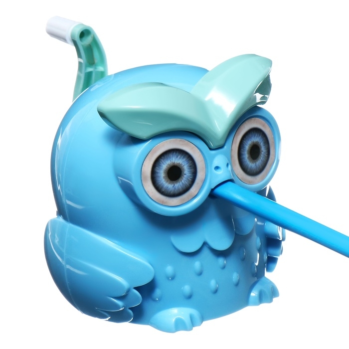 Точилка механическая с контейнером Сова Синяя Точилка механическая с контейнером Сова Синяя