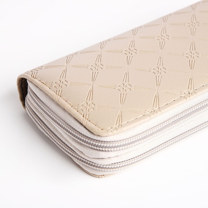 Кошелёк женский на молнии, цвет бежевый Кошелёк женский на молнии, цвет бежевый