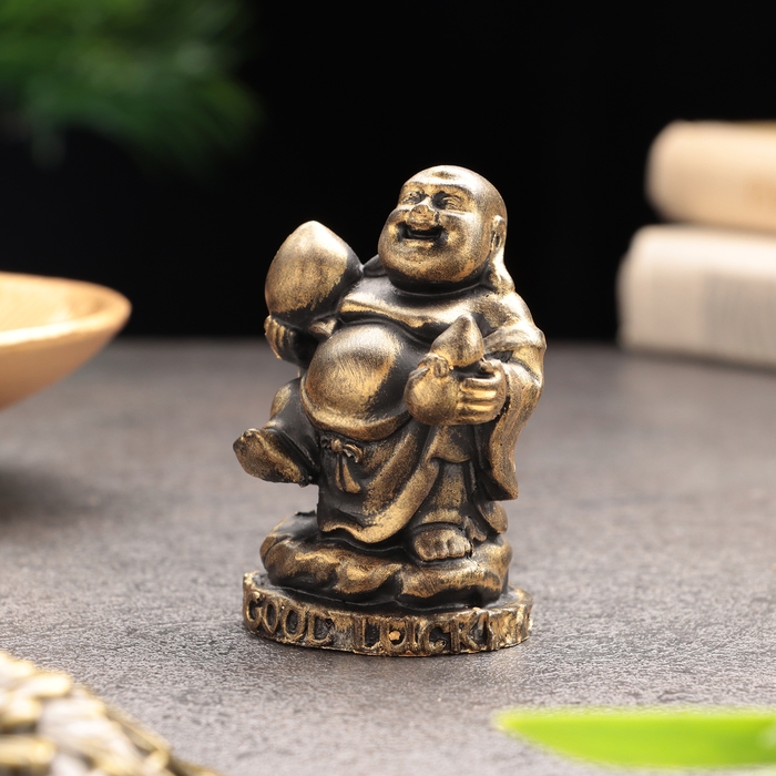 Сувенир &laquo;Хотей  на удачу", гипсобетон, 6х5х5 см, набор 3 шт, 4х3,5х6 см