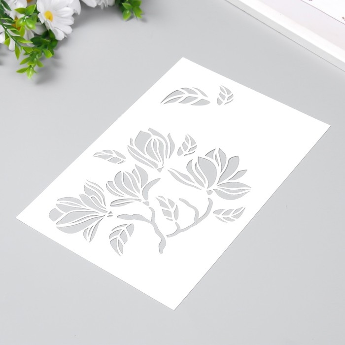 Трафарет "Веточка магнолии" 24х16 см