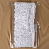 Кружево на сетке, 125 мм &times; 11 &plusmn; 1 м, цвет белый