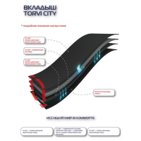 Ботинки Torvi City, ЭВА с вкладышем, -10&deg;C, размер 42, цвет чёрный