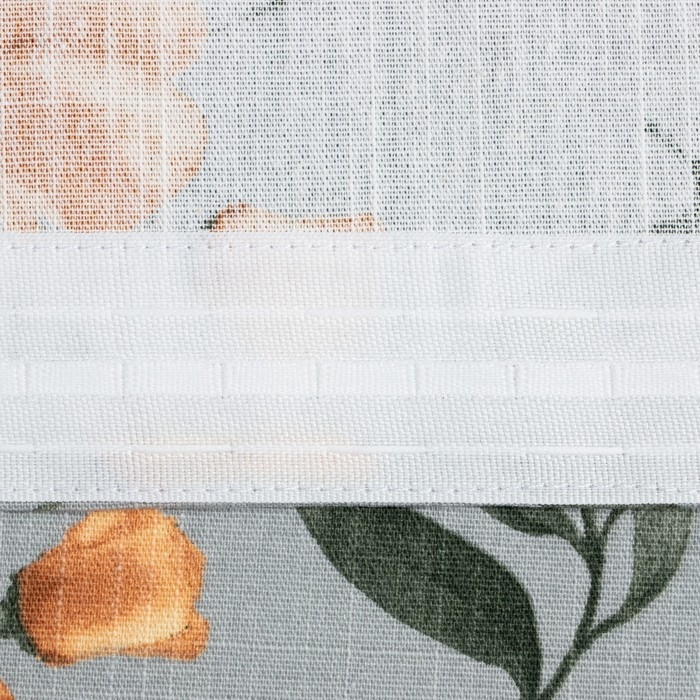 Комплект штор для кухни с подхватами Этель "Yellow poppies" 149х180 см - 2 шт