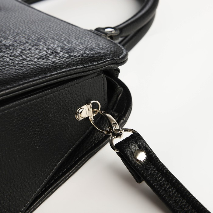 Сумка женская TEXTURA, тоут, средний размер, цвет чёрный