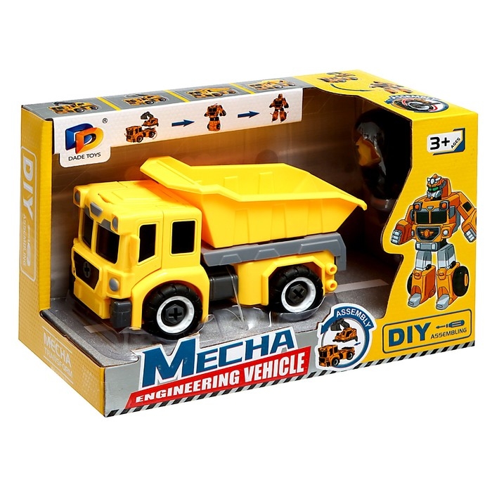 Конструктор винтовой &laquo;Самосвал&raquo;, 2 в 1 робот-машина