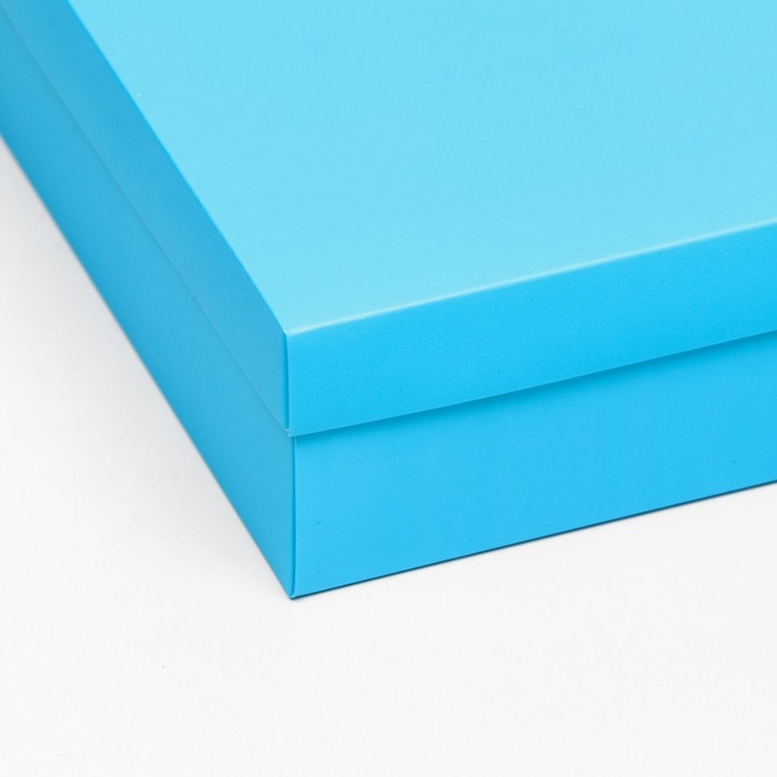 Коробка подарочная складная, упаковка, крышка-дно, бирюзовая, 30 х 30 х 8 см